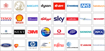 Graphique affichant les logos des entreprises utilisant des produits Galleon